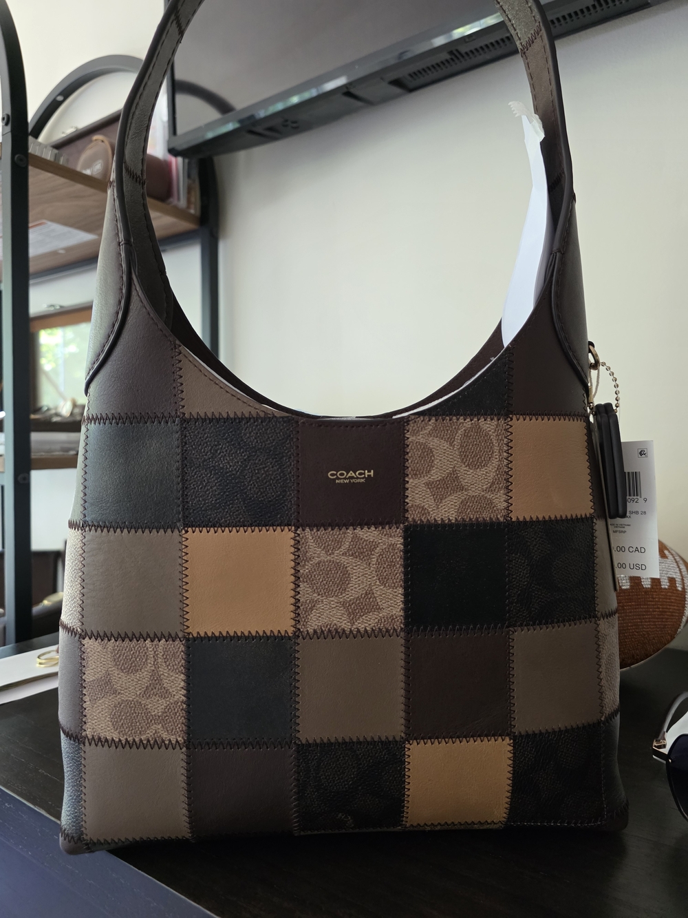 Coachtopia Patchwork Shoulder Bag - Brown Multi-Tone